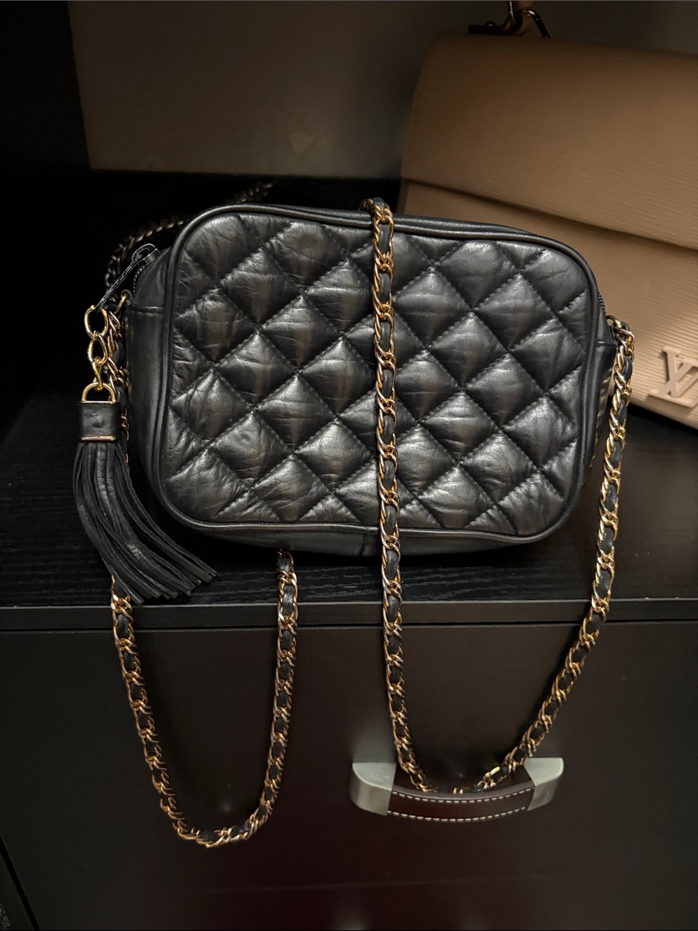 Genuine leather Quilted Small Crossbody Bag w/ Soft Tassel - bloomingdale’s